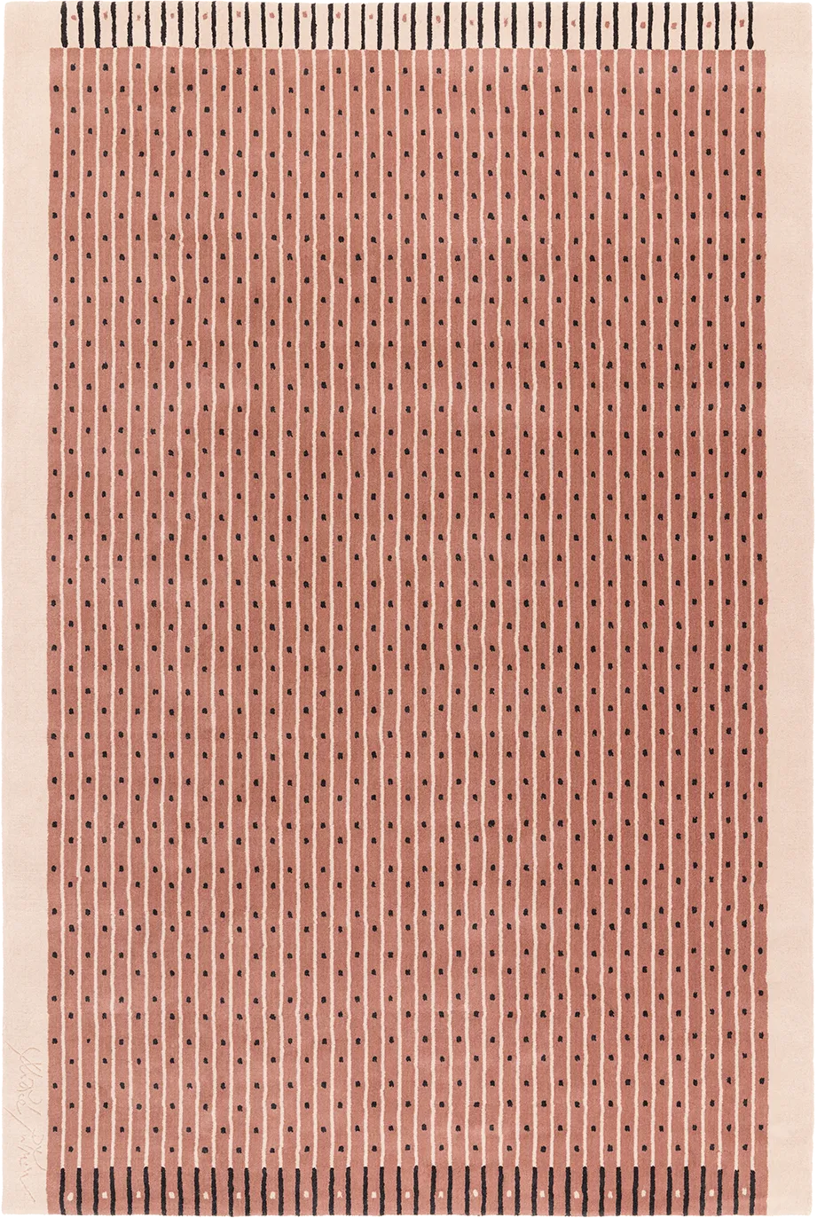 toulemonde-bochart-exclamation-bois-de-rose-tapis-rose-laine-tuft-main image 1