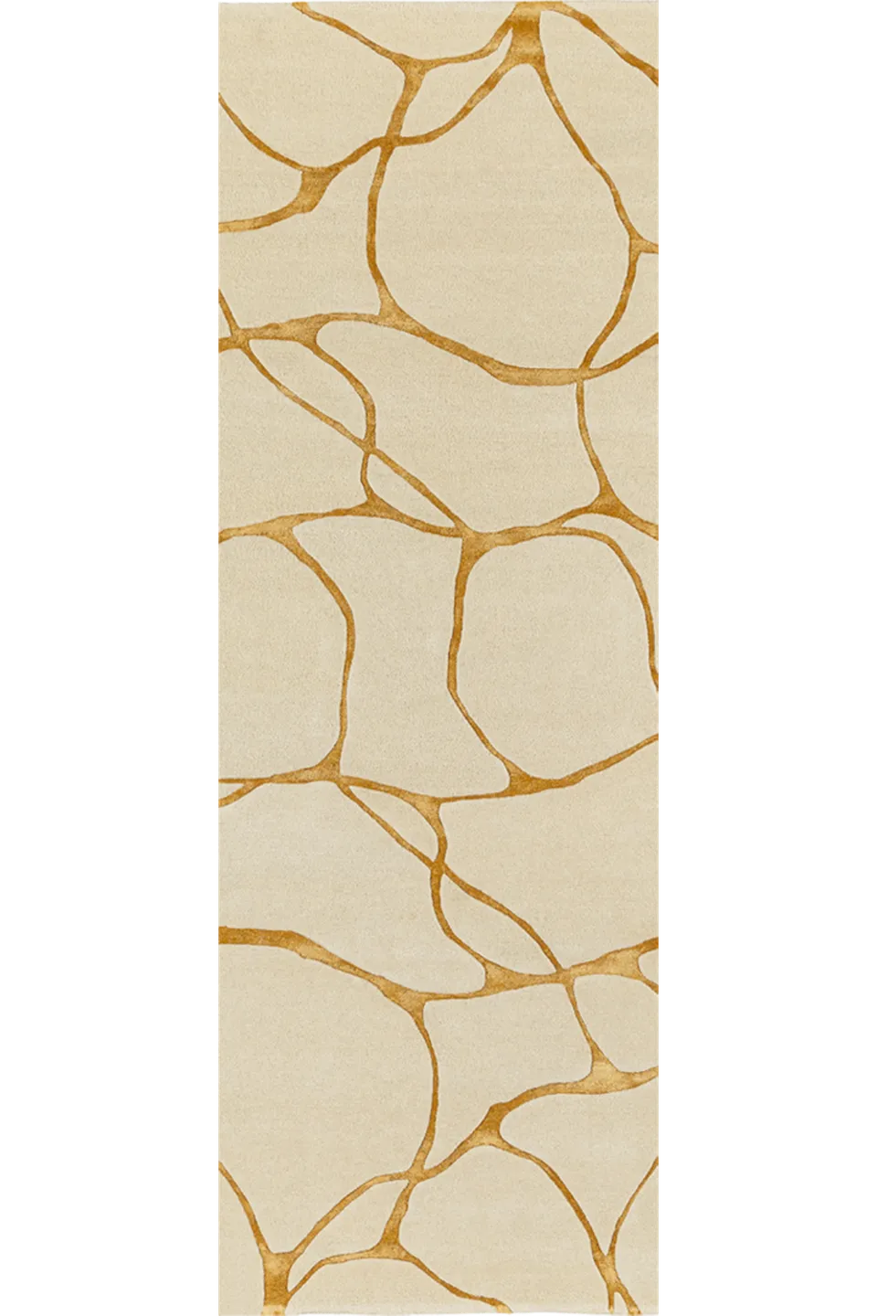 toulemonde-bochart-ambre-tapis-runner-blanc-et-or-80x240 image 1