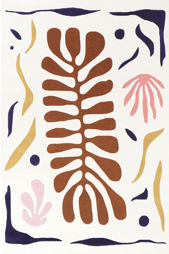 toulemonde-bochart-corail-ocre-tapis-tuft-main-laine image 1