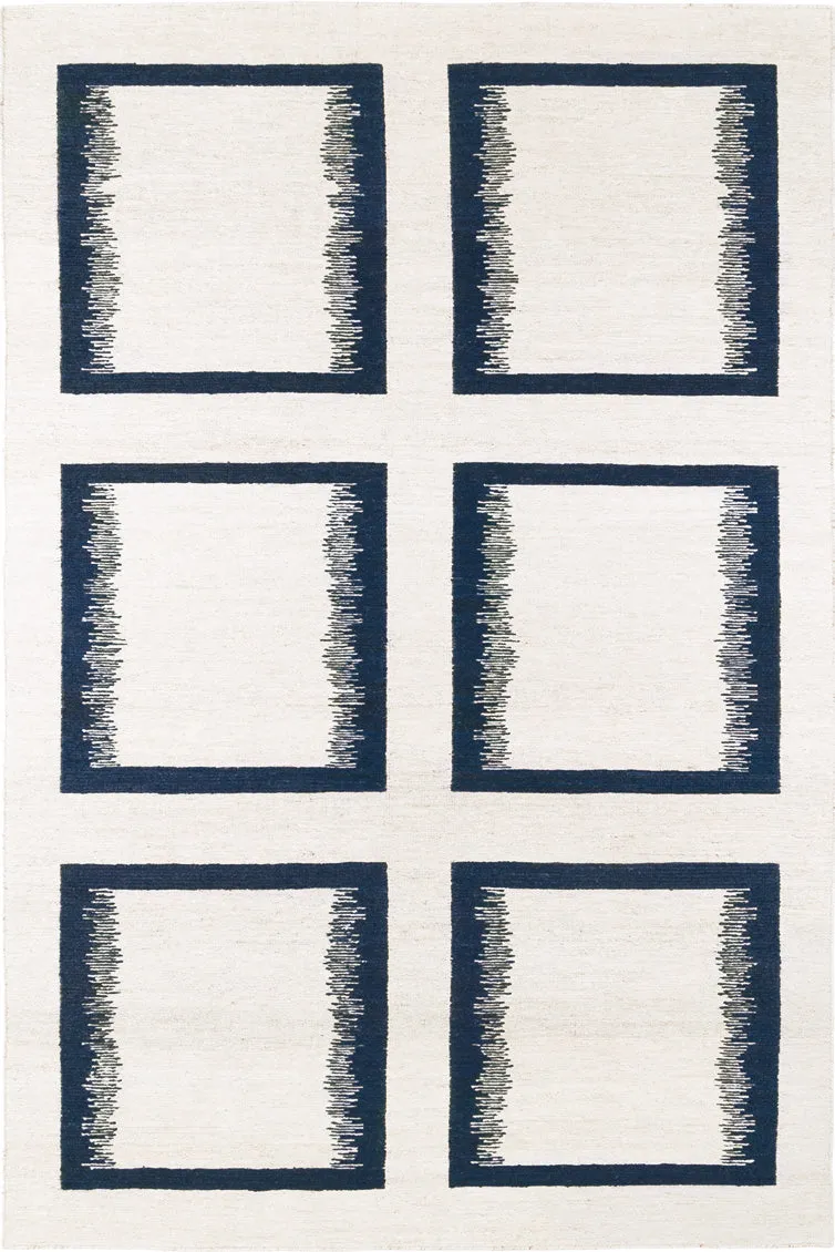 toulemonde-bochart-ciutadella-tapis-bleu-jute-dor-nou-main-g-om-trique image 1