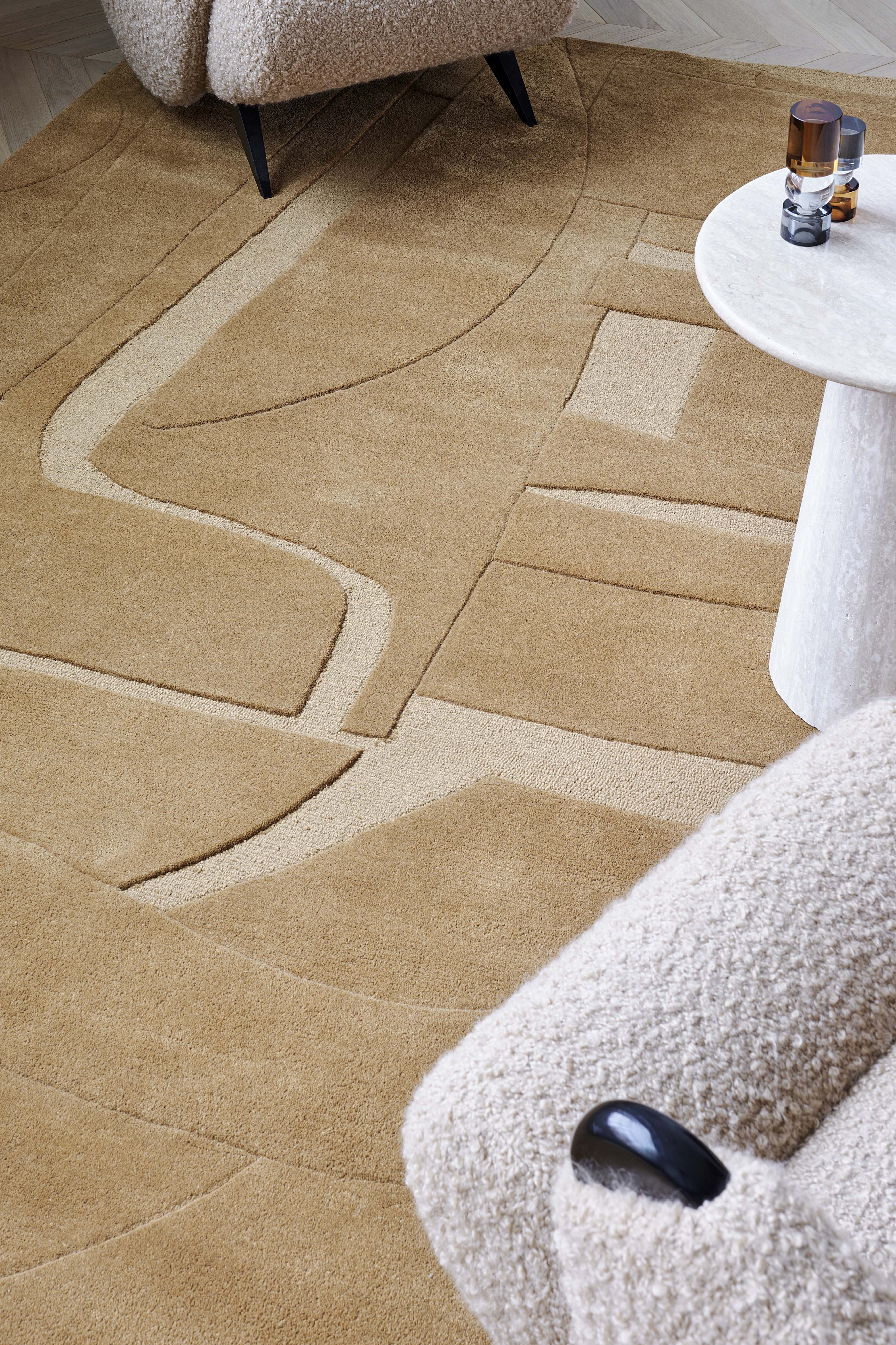 toulemonde-bochart-collage-tapis-laine-brun-fait-main image 4