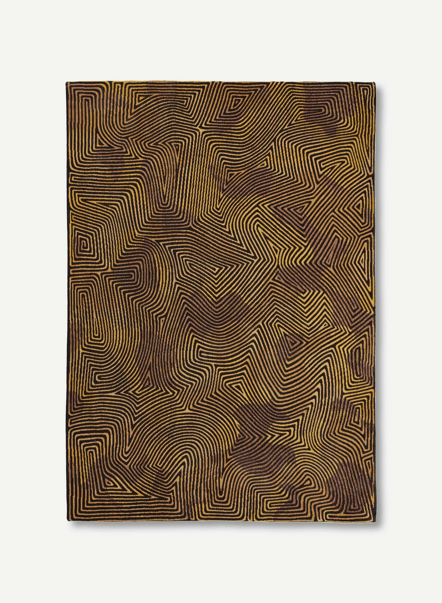 louis-de-poortere-coral-meditation-tapis-structur-170-x-240-cm-or-noir image 1