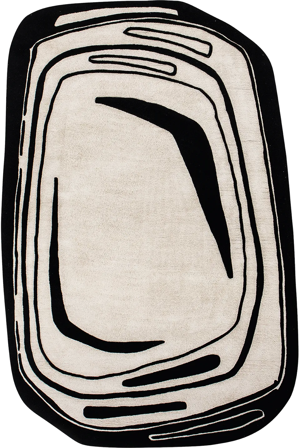 toulemonde-bochart-fragment-noir-et-blanc-tapis-laine-et-viscose-tuft-main-reda- image 1