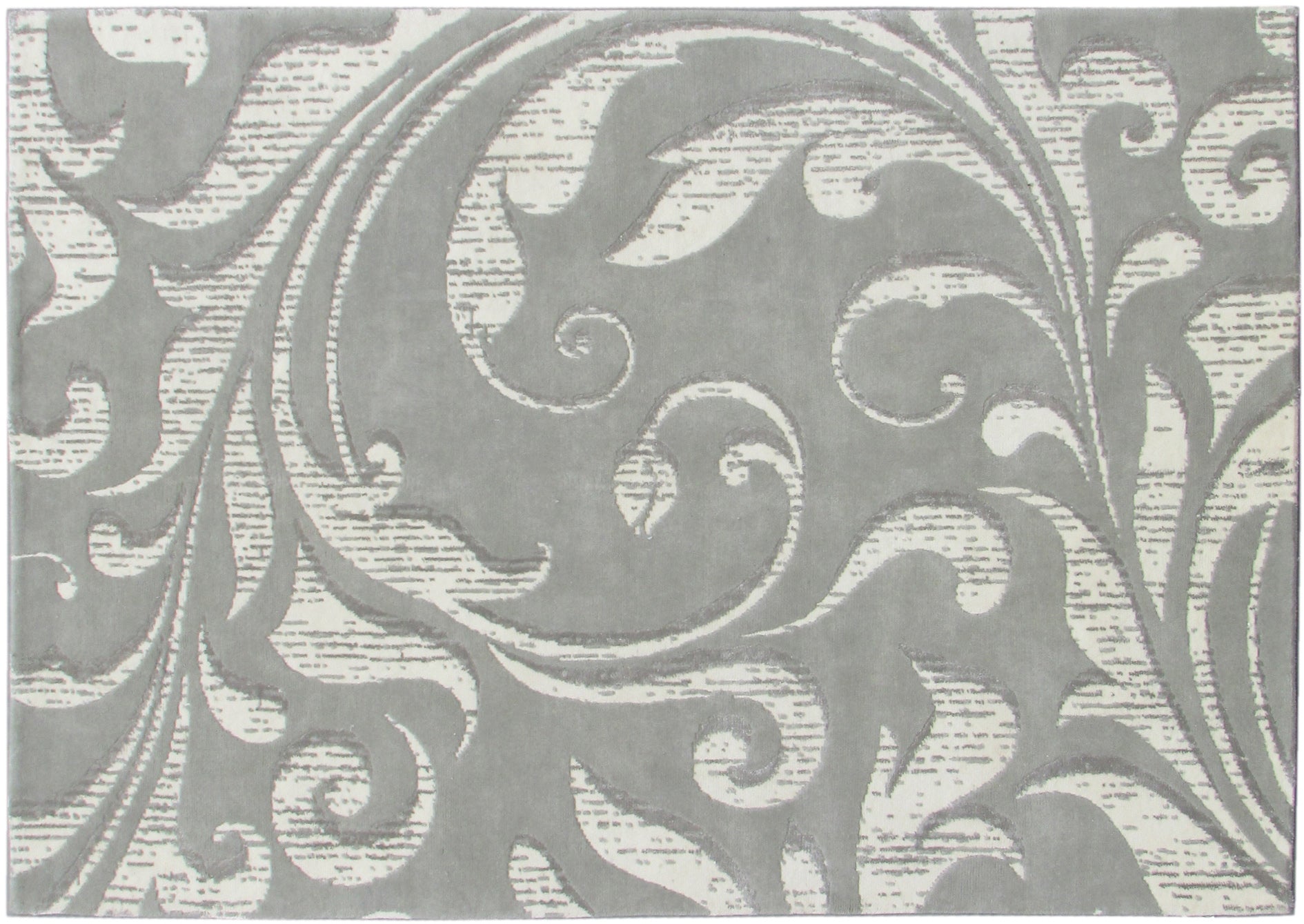 serge-lesage-frida-blanc-argent-170x240-tapis-uni-textur image 1