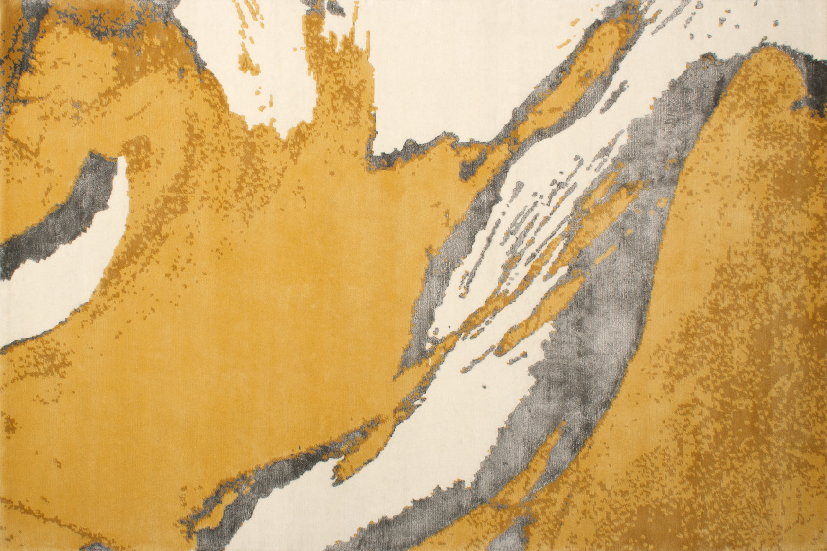 serge-lesage-tapis-run-miel-tapis-contemporain-ocre-et-gris image 2