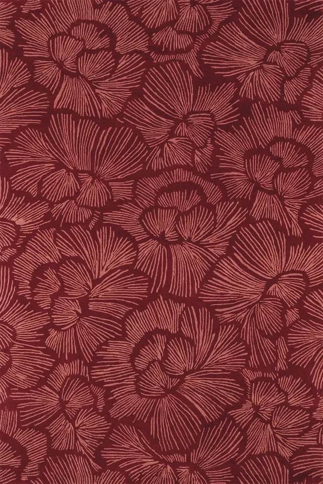 toulemonde-bochart-gala-bordeaux-tapis-floral-tuft-main-pur-velours-de-laine image 1