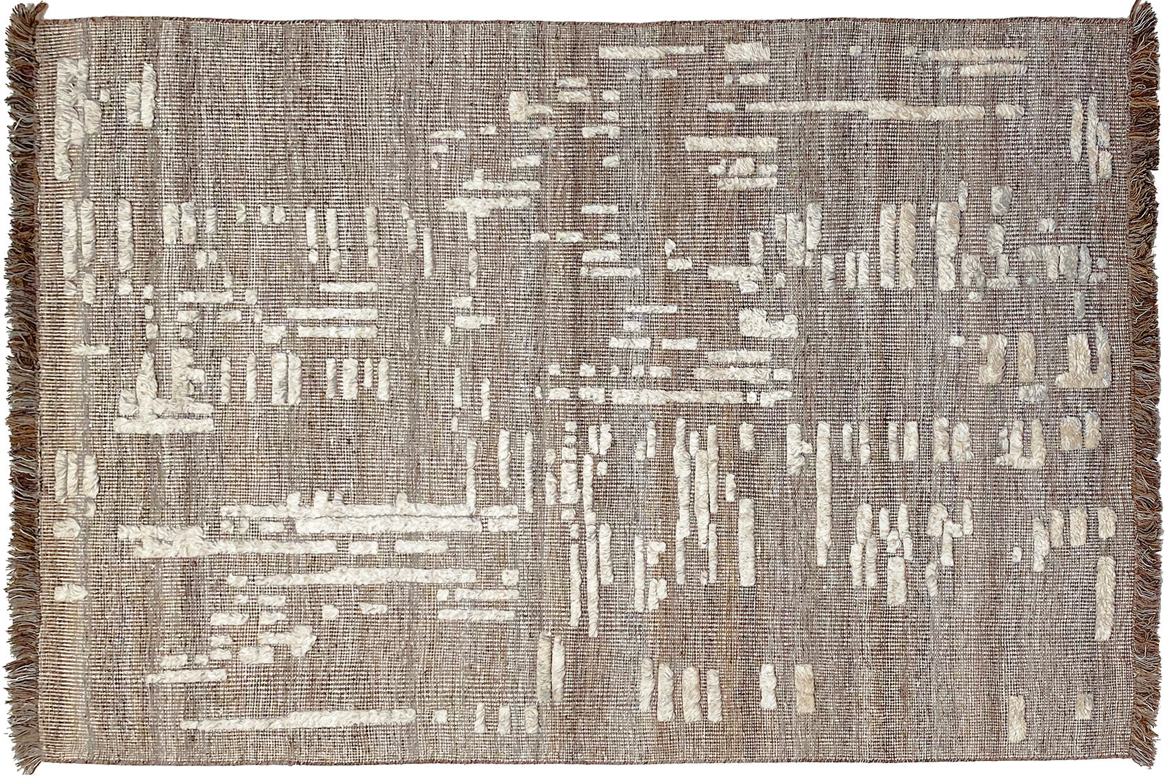 serge-lesage-elsewhere-1-tapis-beige-argent-minimaliste-vintage image 1