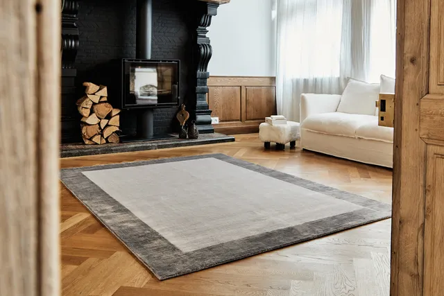 serge-lesage-midtown-tapis-bicolore-soie image 1