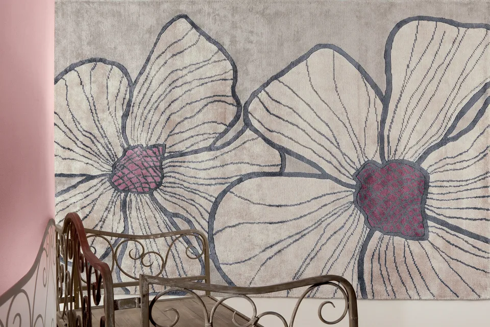 serge-lesage-tapis-flore-floral-sur-mesure image 1