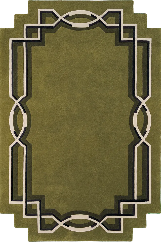 toulemonde-bochart-style-tapis-vert-pure-laine-tuft-velours image 1