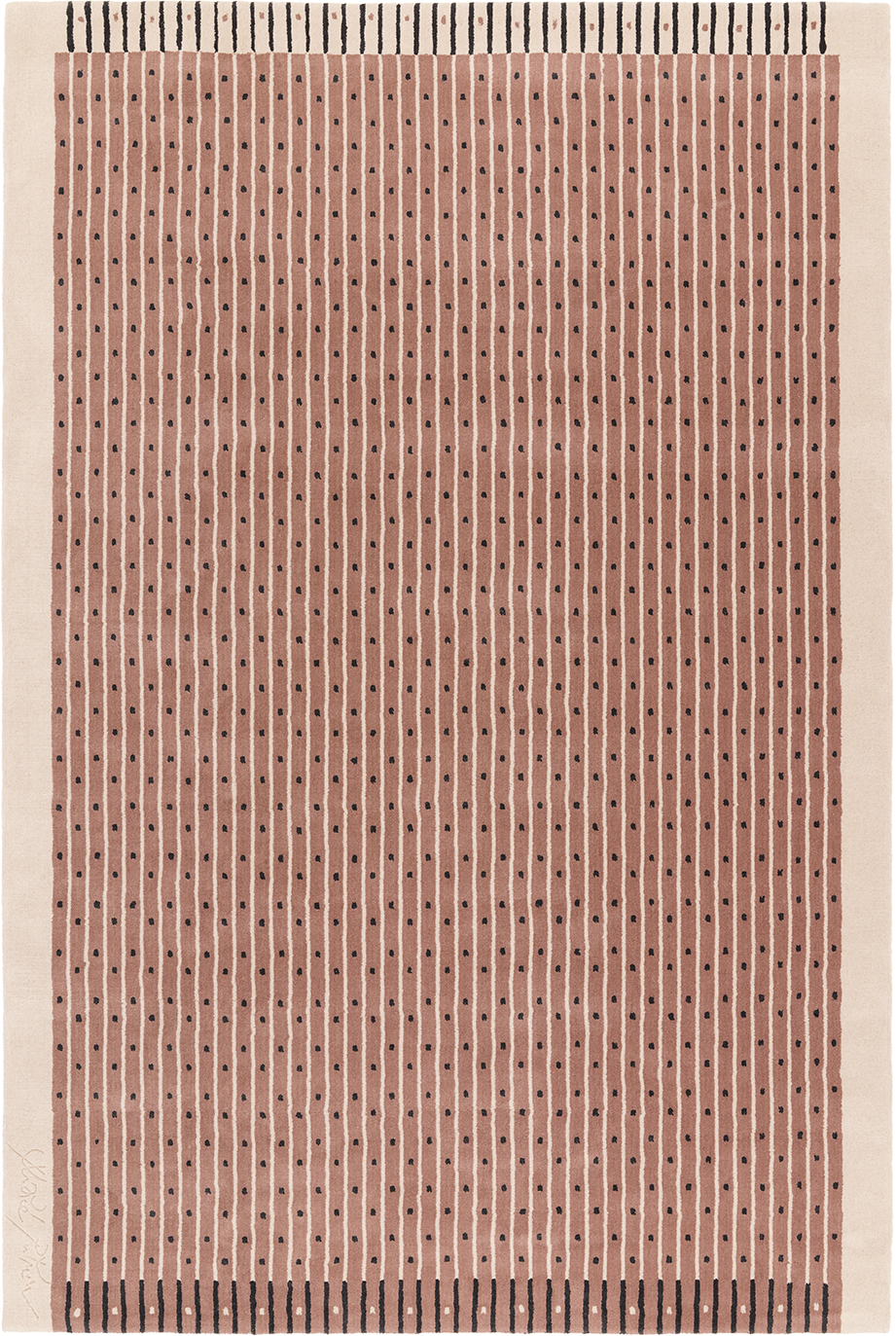 toulemonde-bochart-exclamation-bois-de-rose-tapis-rose-laine-tuft-main image 1