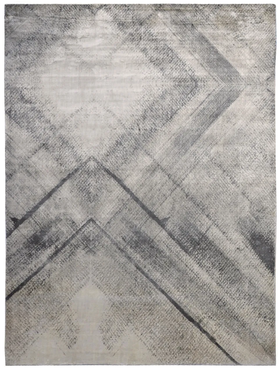 serge-lesage-woof-cendre-brun-tre-tapis-contemporain-fait-main image 1