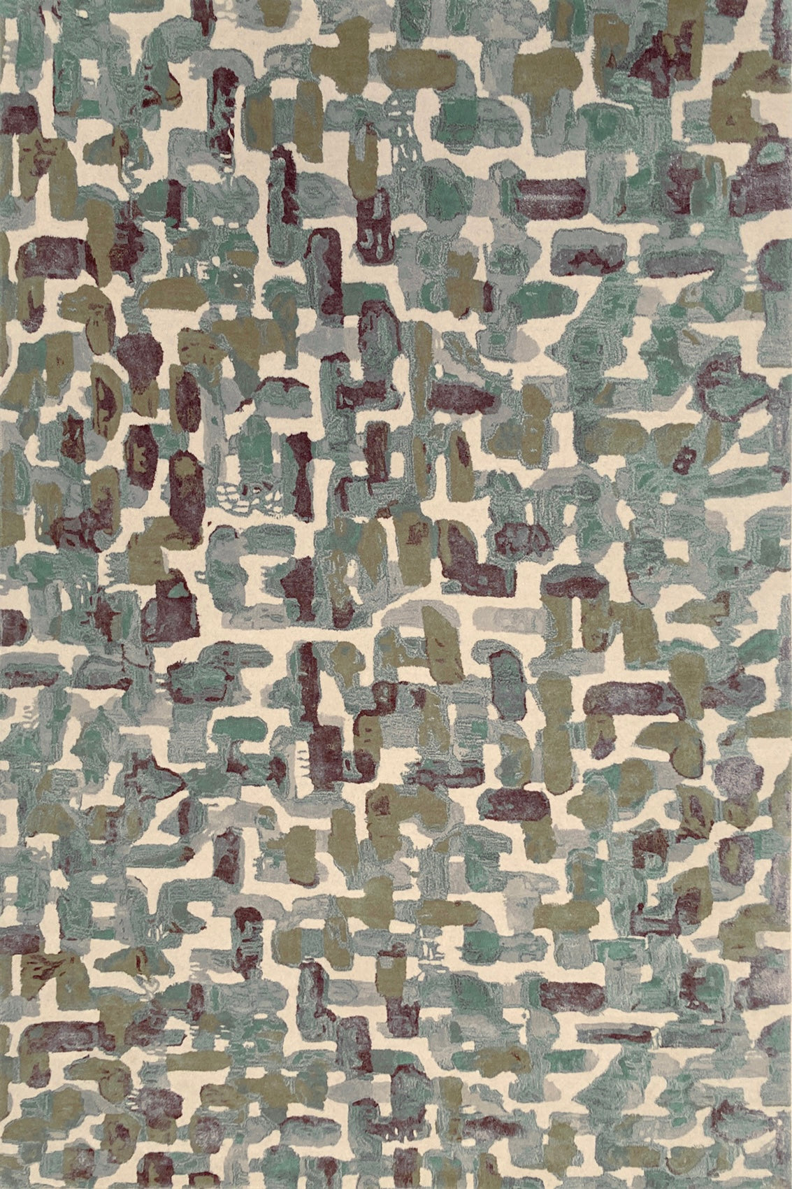 serge-lesage-cities-vert-de-gris-tapis-contemporain-original image 1