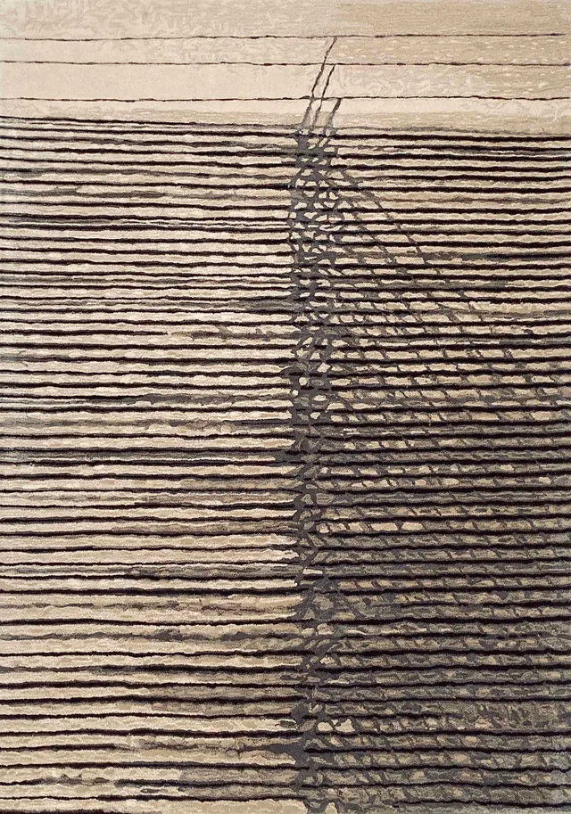 serge-lesage-pleats-gris-rocaille-tapis image 1