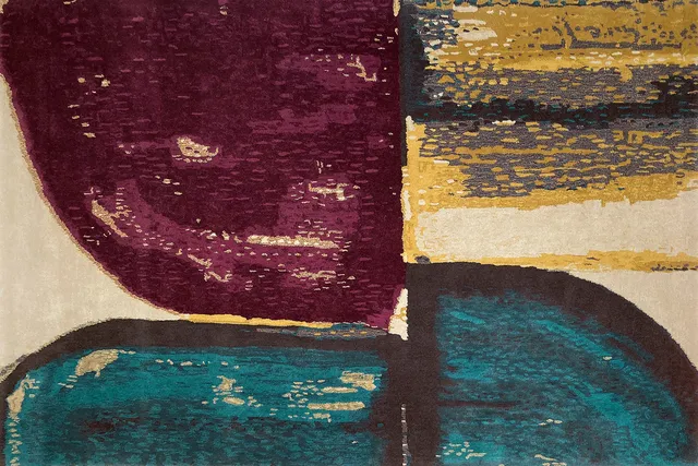 serge-lesage-koe-bleu-canard-tapis-uni-contemporain-bleu-canard image 1