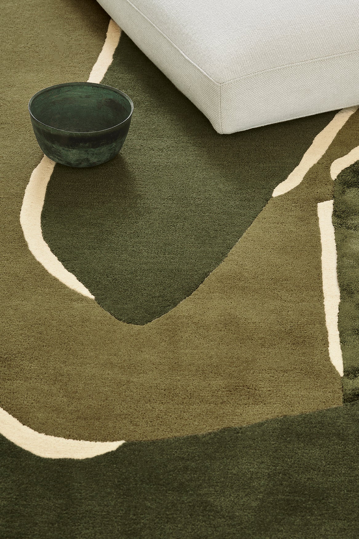 toulemonde-bochart-muse-tapis-vert-kaki-laine-et-viscose-230x350 image 3