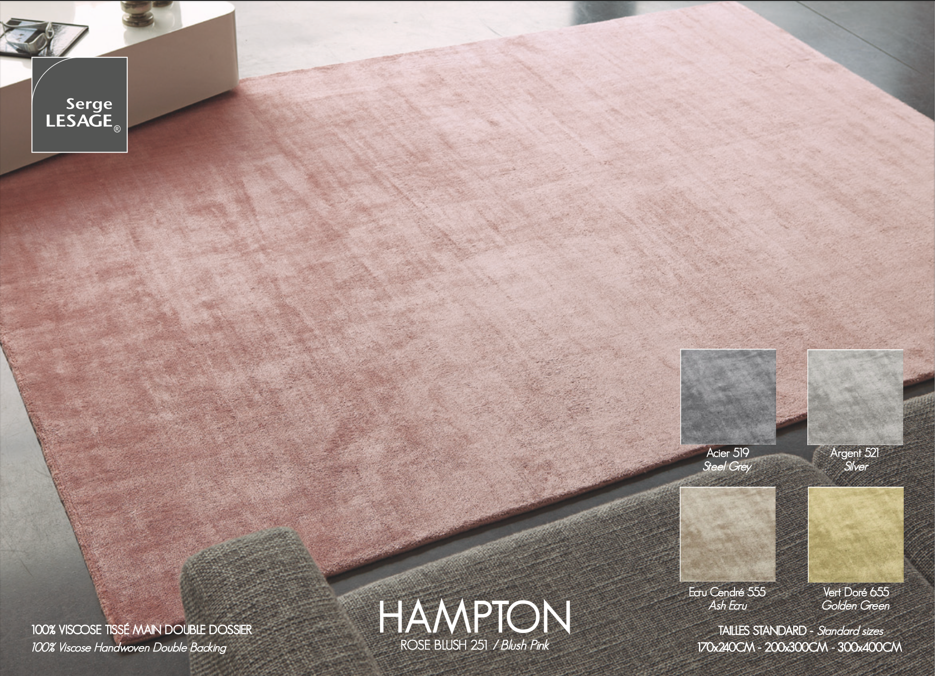serge-lesage-hampton-acier-tapis-viscose-200x300 image 3