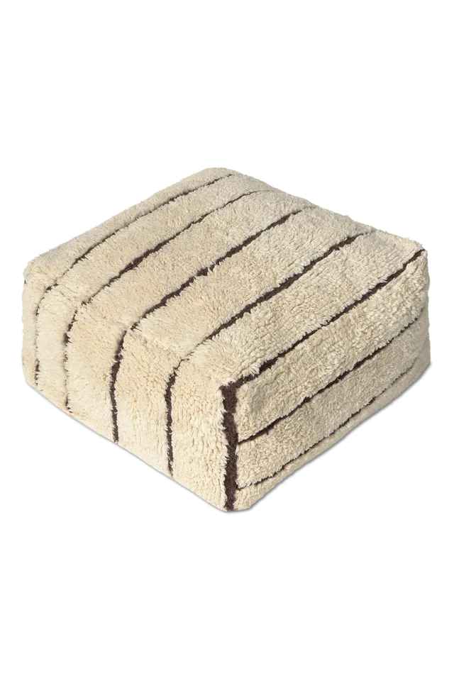 lorena-canals-lines-natural-pouf-artisanal-coffee-bean image 1