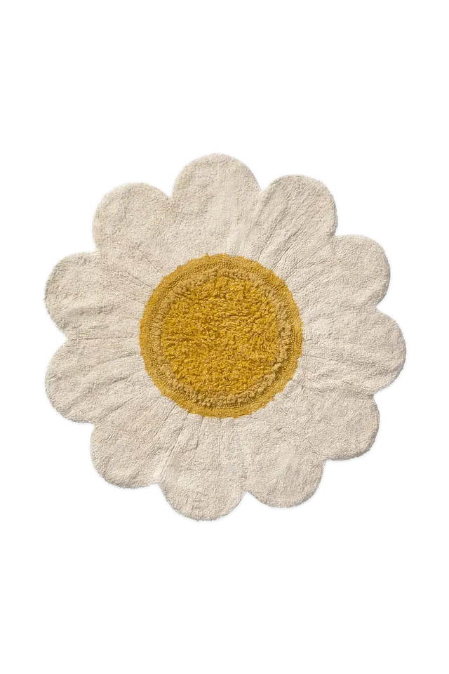 lorena-canals-tapis-lavable-white-daisy-tapis-enfant-fleur-coton image 1
