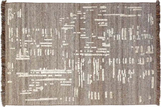 serge-lesage-elsewhere-1-tapis-beige-argent-minimaliste-vintage image 1