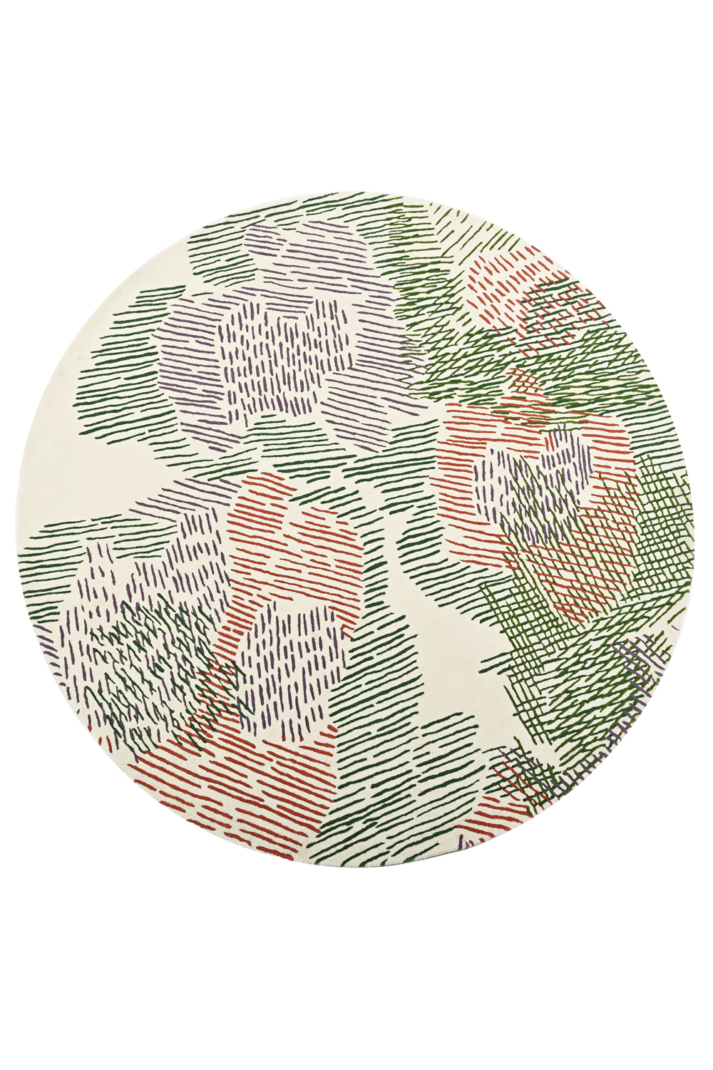 toulemonde-bochart-paysage-printemps-rond-tapis-rond-multicolore-pure-laine image 1