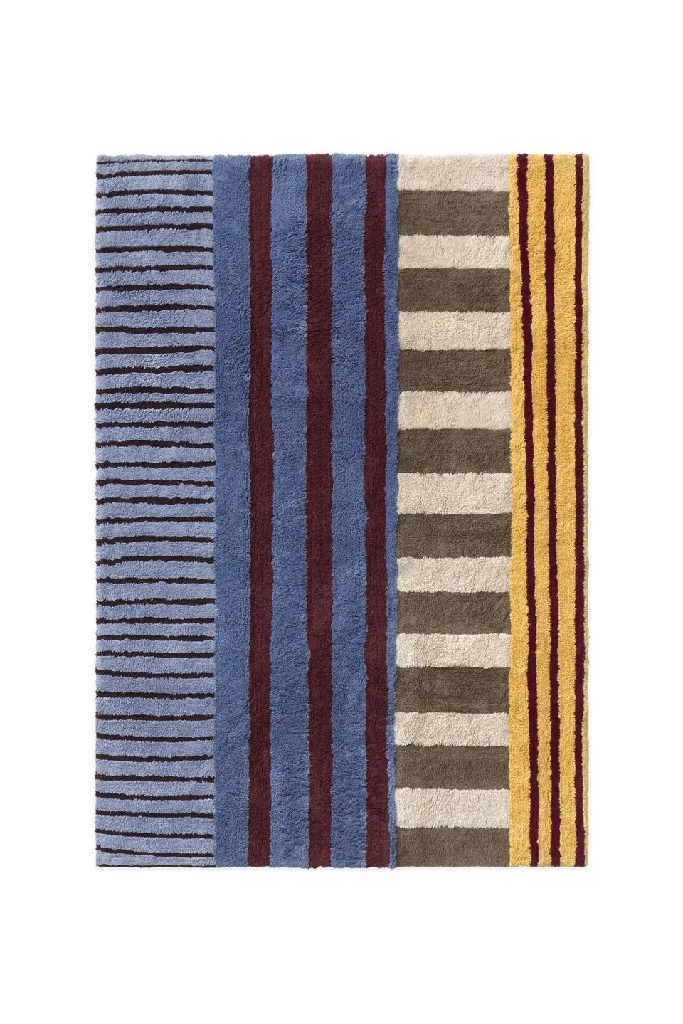 lorena-canals-tapis-lavable-color-on-indigo-blue-tapis-en-coton image 1